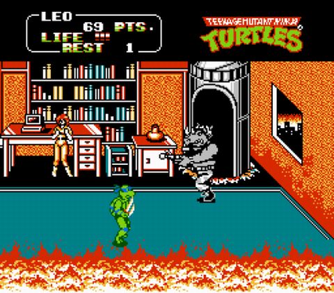 TMNT II The Arcade Game NES SShot_2