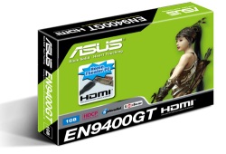 Una scheda video Asus GeForce 9400 con 1 GB di memoria video