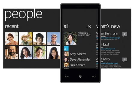 La schermata Home di Windows Phone 7